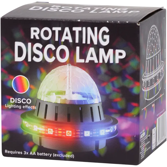 Lampe disco rotative