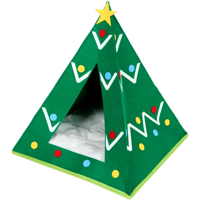 Tente pour chat sapin de Noël