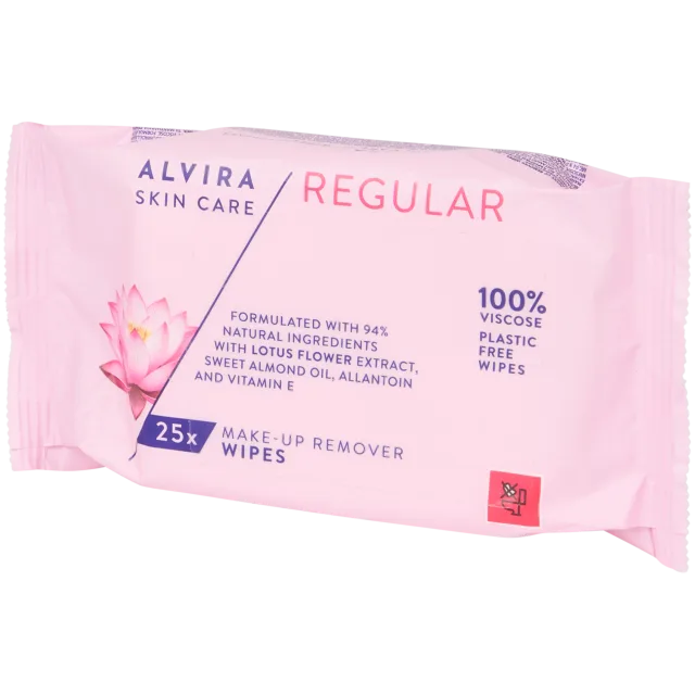 Lingettes nettoyantes pour visage Alvira Huile d’amande & Vitamine E