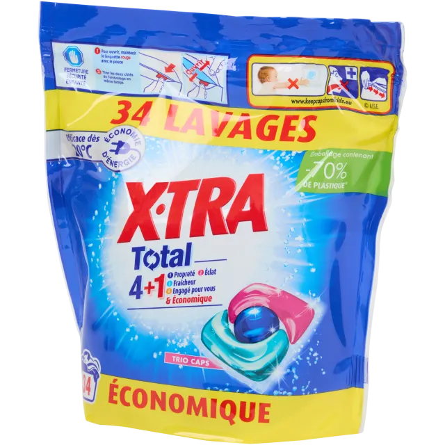 Capsules de lessive 4-en-1 Xtra