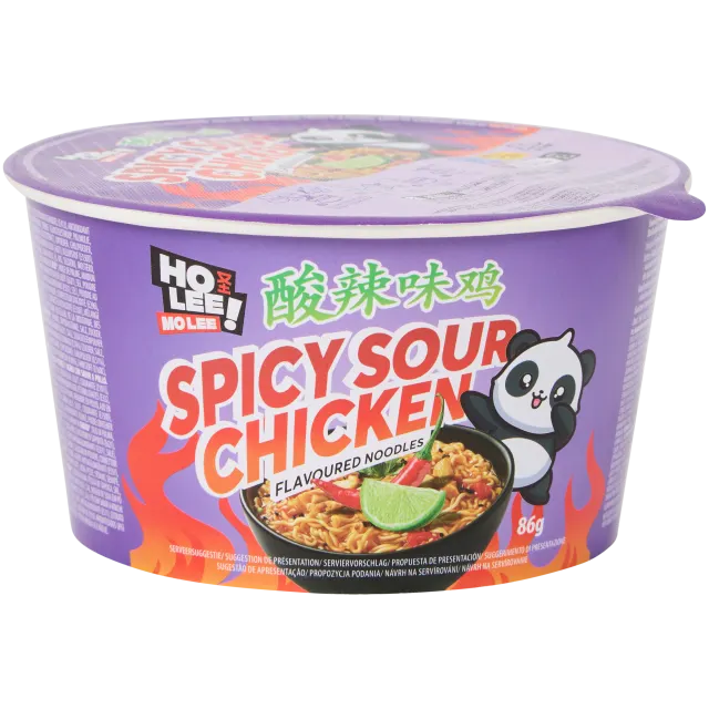 Nouilles instantanées Holee Molee Spicy Sour Chicken