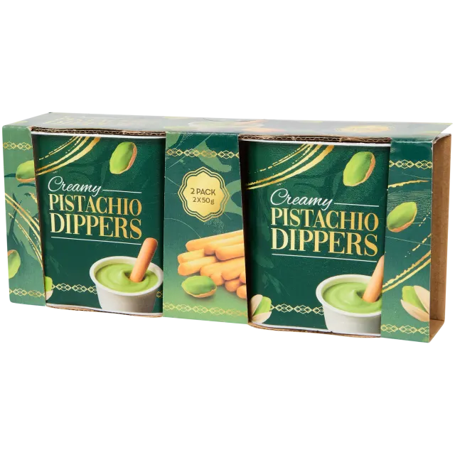 Bâtonnets avec crème goût pistache