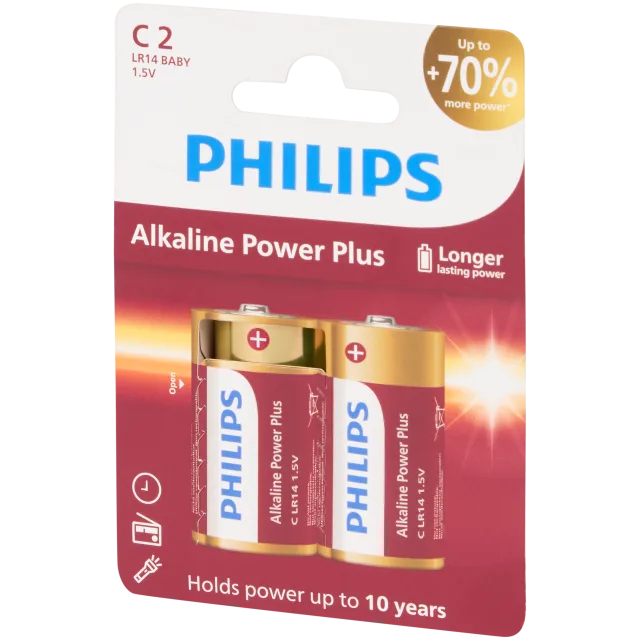 Philips Alkaline power plus batterijen C