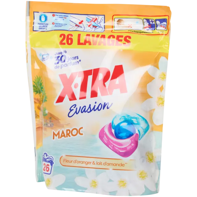 Capsules de lessive Xtra Evasion Maroc