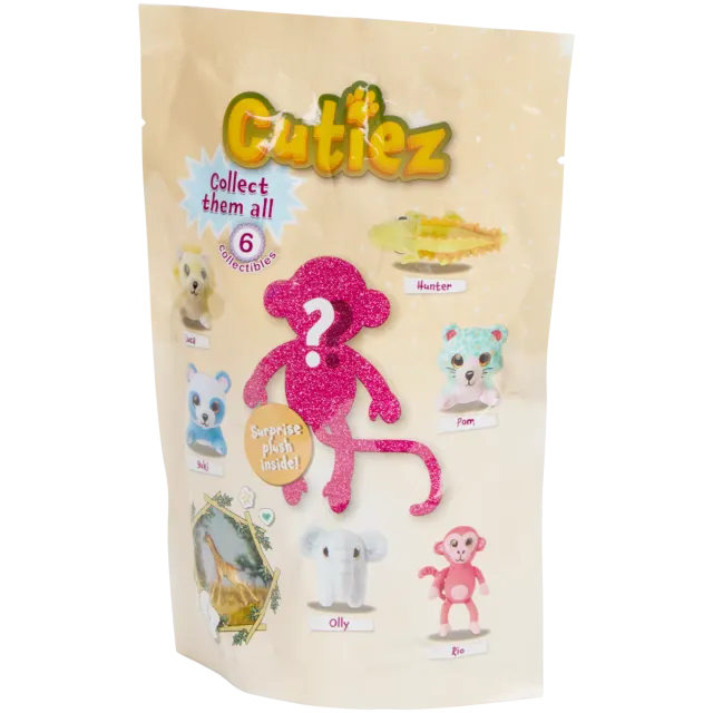 Doudou en peluche dans sachet surprise Cutiez