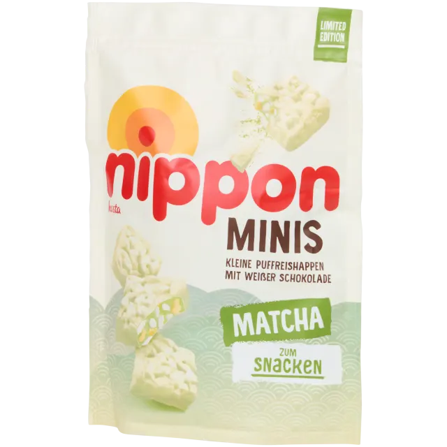 Snacks au riz soufflé Nippon Minis Matcha