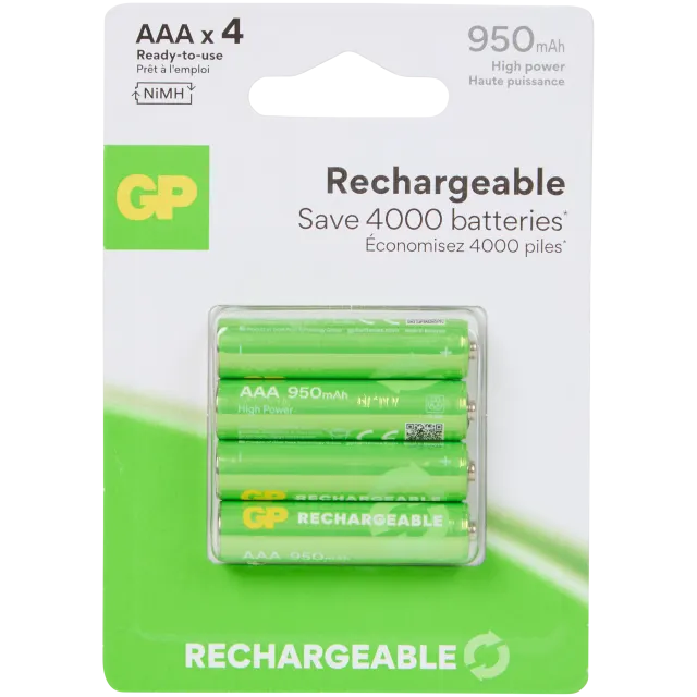 Piles rechargeables GP AAA