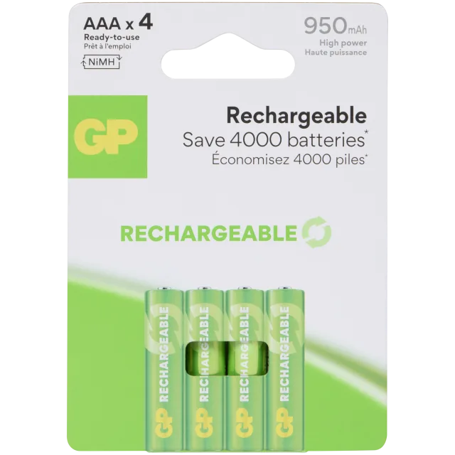 Piles rechargeables GP AAA