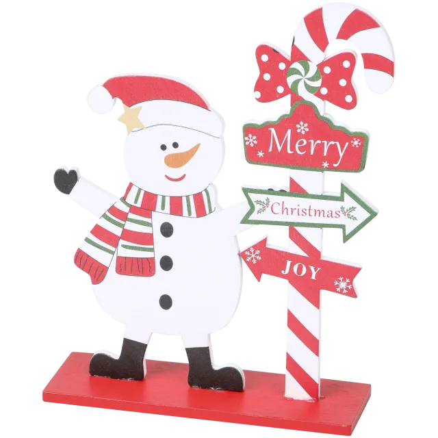 Figurine de Noël avec panneau