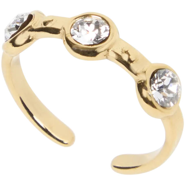 Bague dorée avec Swarovski