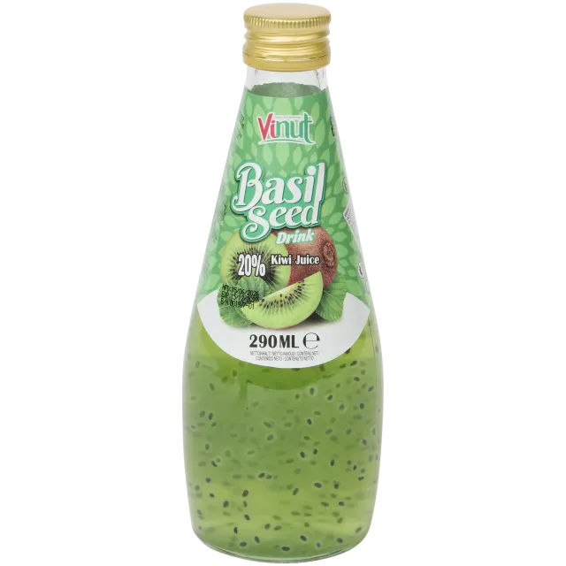 Boisson fruitée aux graines de basilic