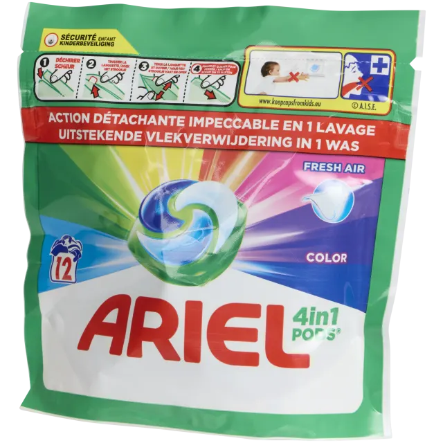 Capsules de lessive 4 en 1 Ariel Couleur