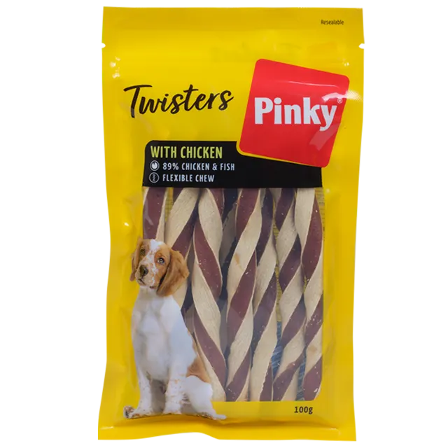 Bâtonnets à mâcher pour chien Pinky Twisters