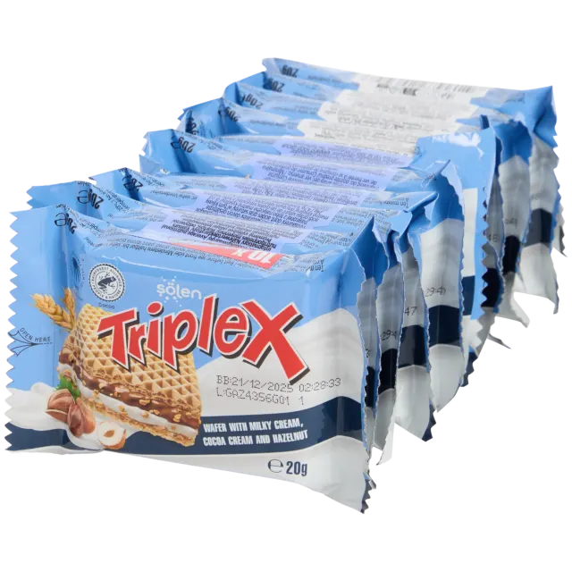 Gaufrettes fourrées aux noisettes Solen Triplex