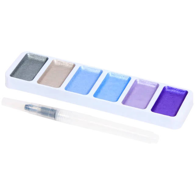 Coffret d'aquarelles métallisées DécoTime