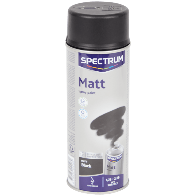 Peinture mate en aérosol Spectrum Noir