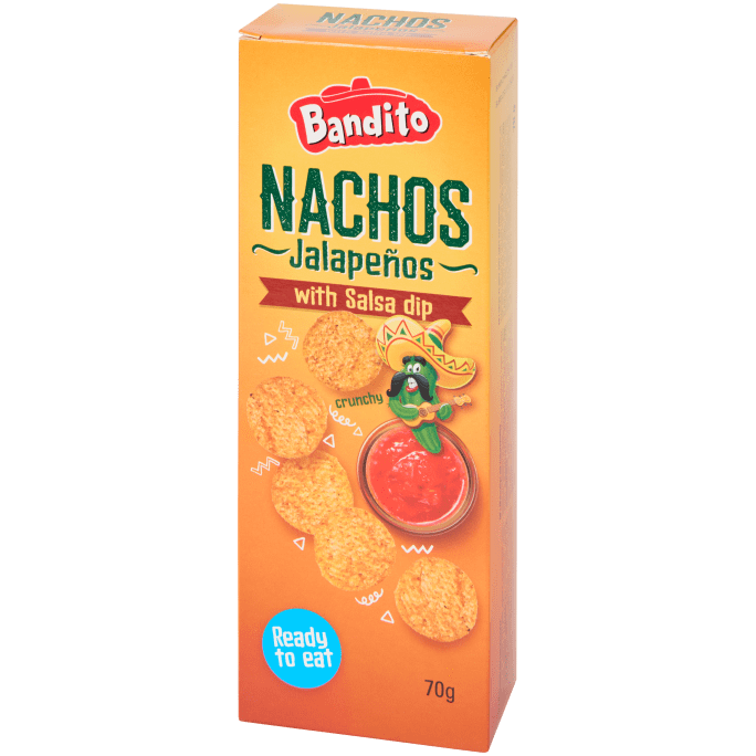 Nachos s omáčkou Jalapeño