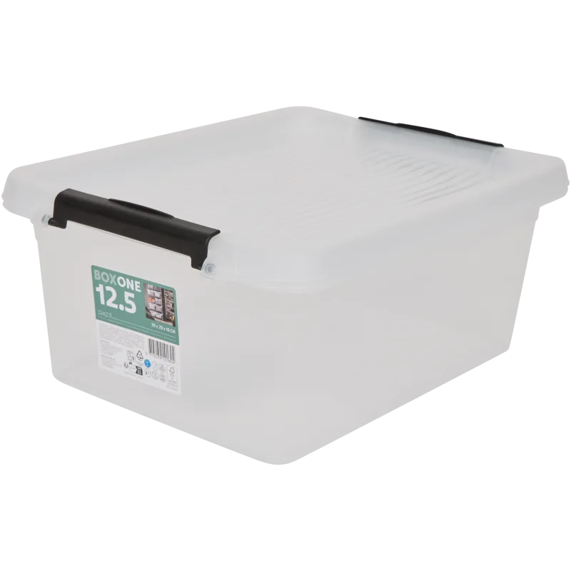 Boîte de rangement avec couvercle clipsé