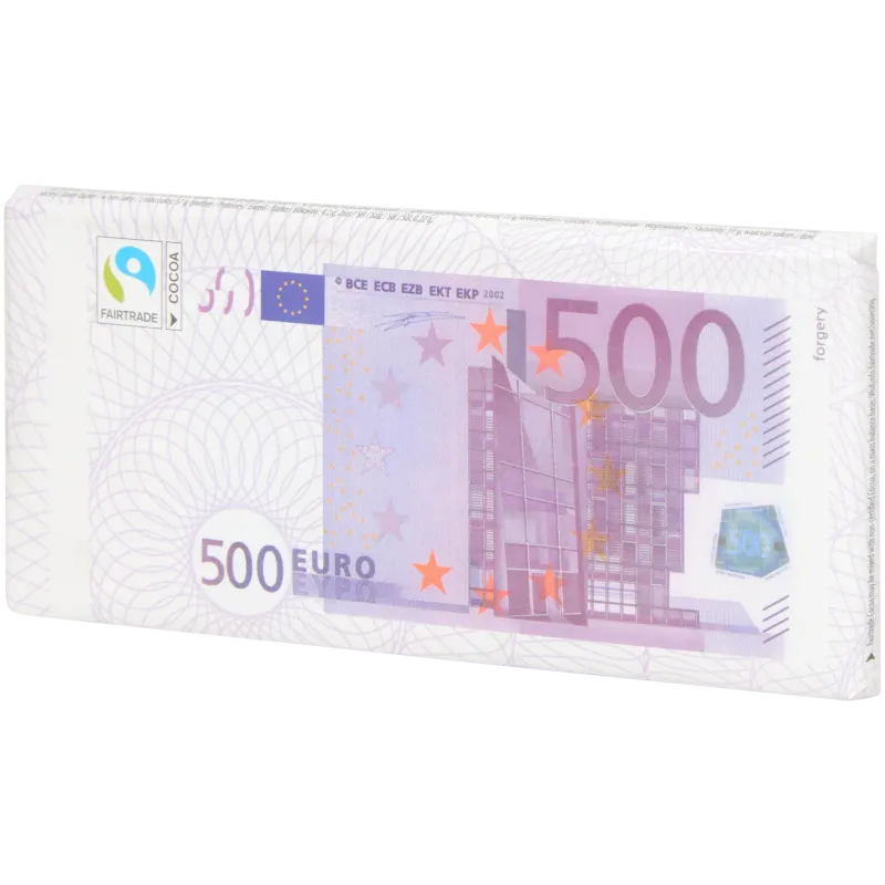 Tablette de chocolat billet de banque