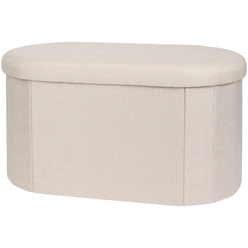 Pouf de rangement en peluche