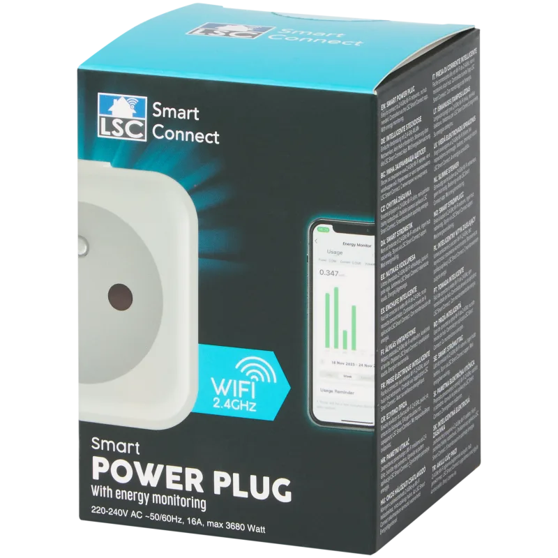 Prise connectée avec suivi consommation LSC Smart Connect