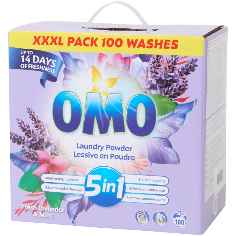 Lessive en poudre Omo Lavande et menthe fraîche