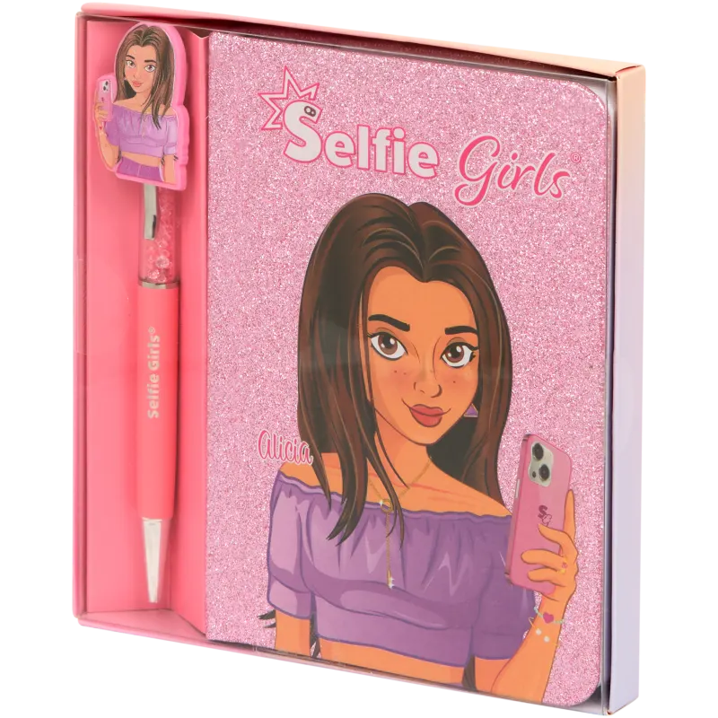 Bloc-notes avec stylo Selfie Girls