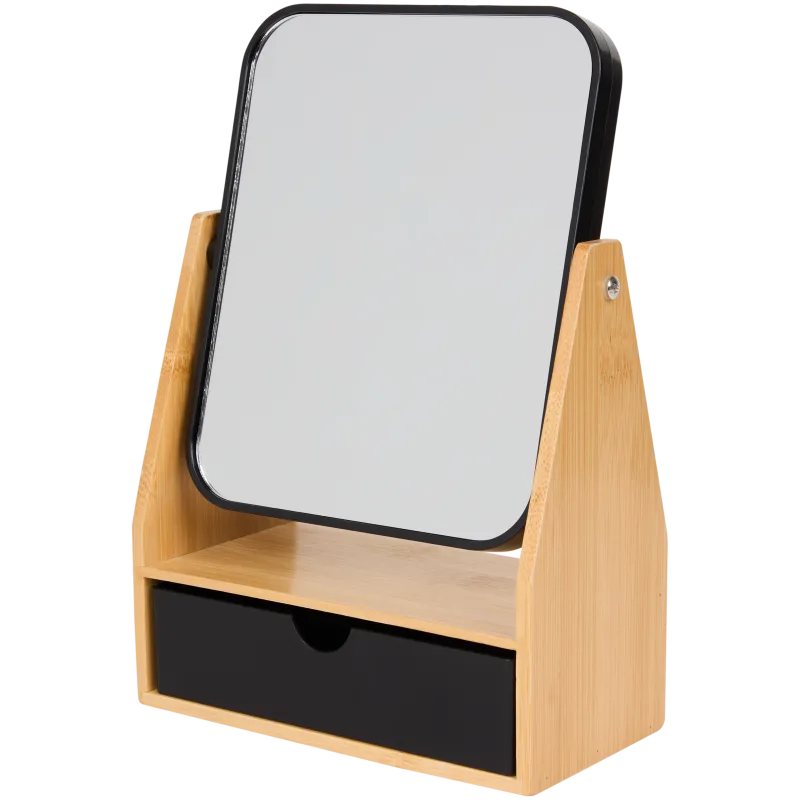 Miroir en bambou avec rangement