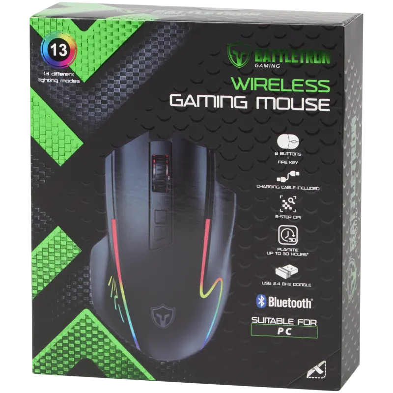 Souris de gaming sans fil Battletron