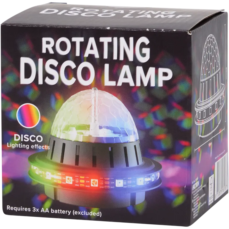 Lampe disco rotative
