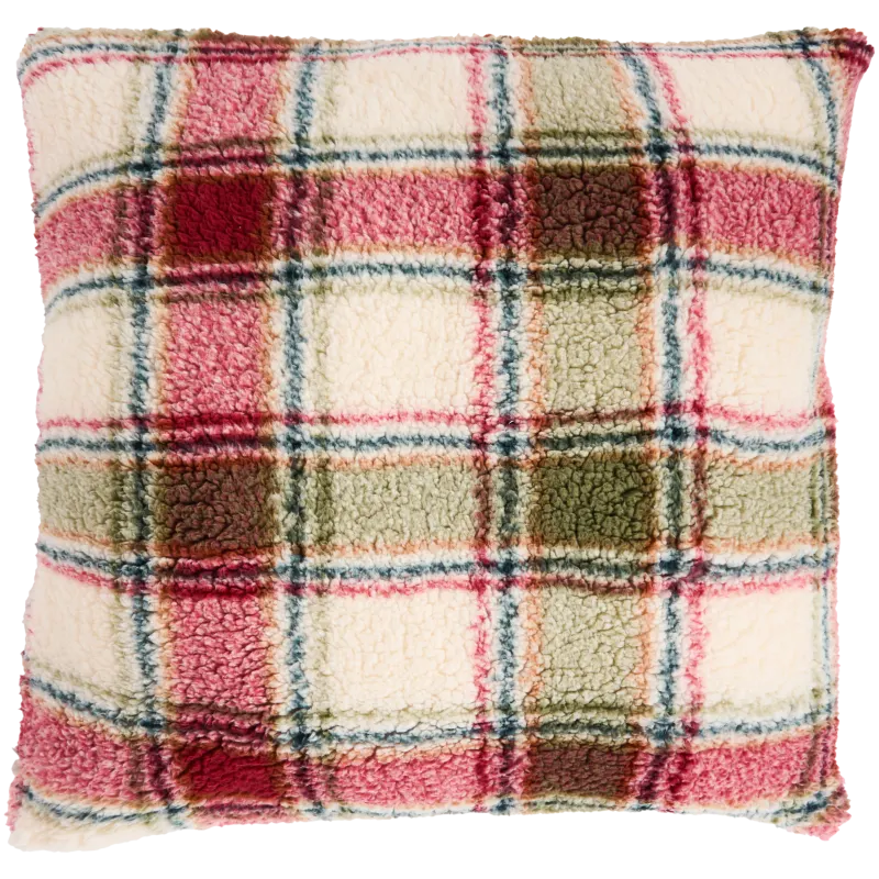 Housse de coussin en teddy