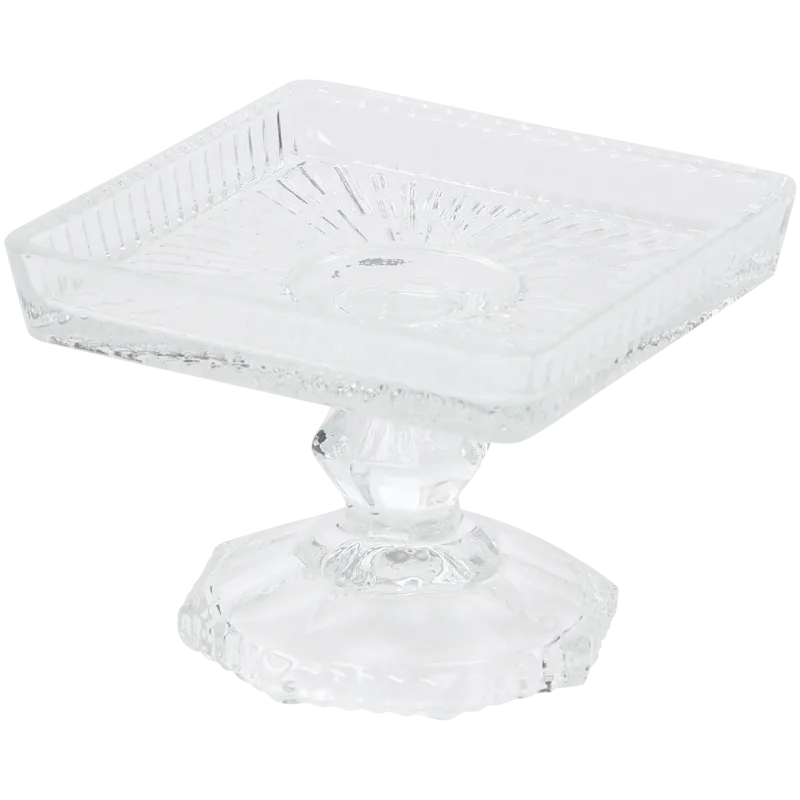 Bonbonnière en verre sur pied