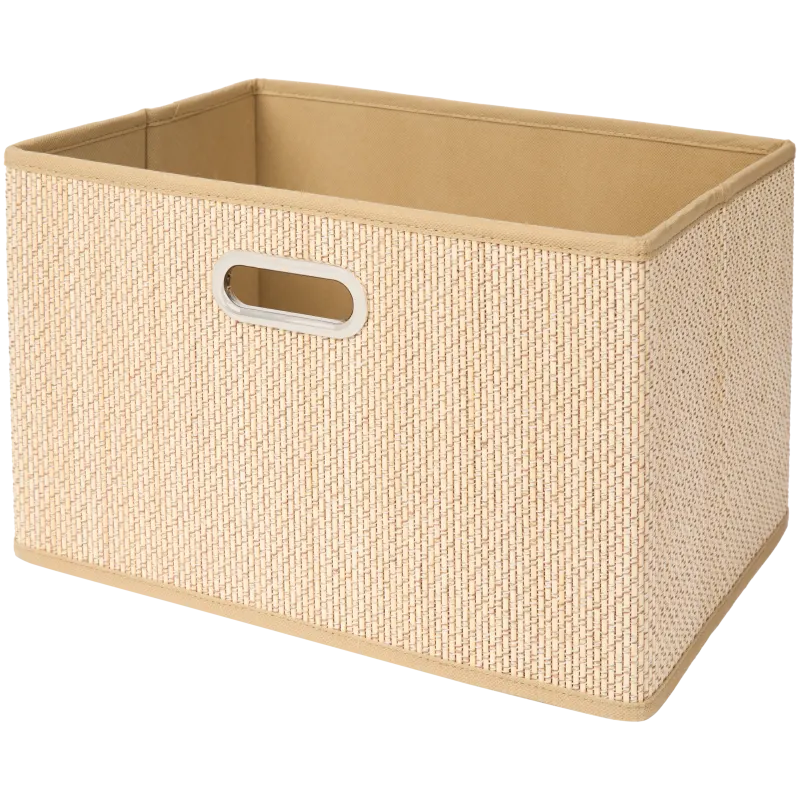 Boîte de rangement pliable en bambou