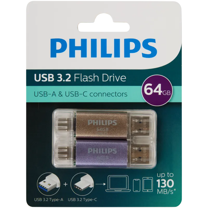 Clés USB Philips USB-A et USB-C