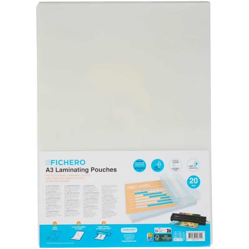 Pochettes plastique Fichero A3