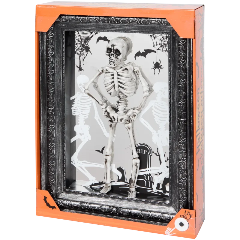Miroir d’Halloween avec squelette dansant