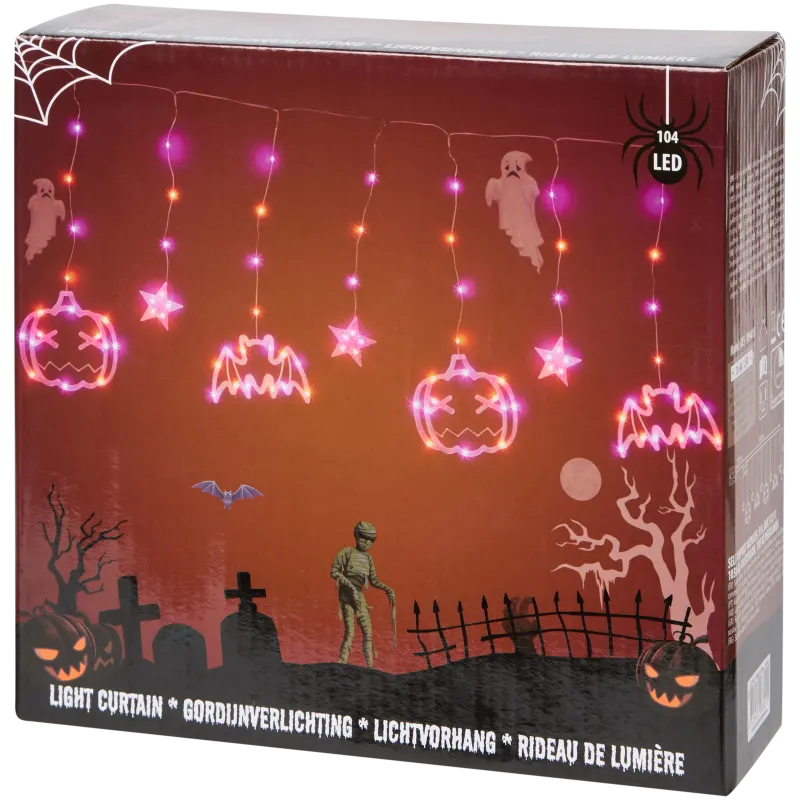Rideau lumineux d’Halloween