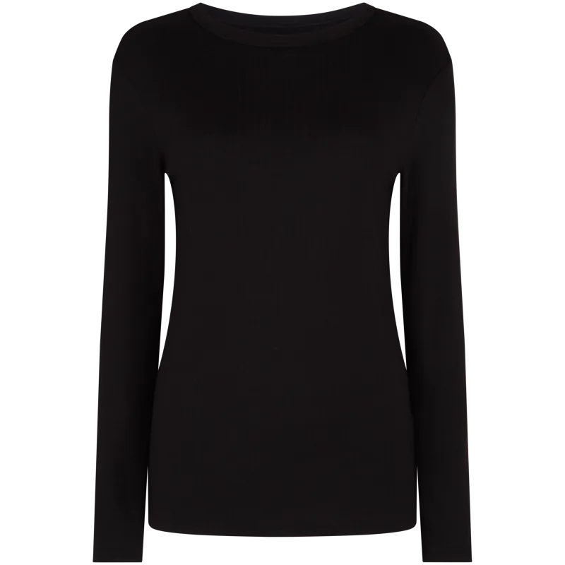 T-shirt manches longues thermique pour femme Côtelé