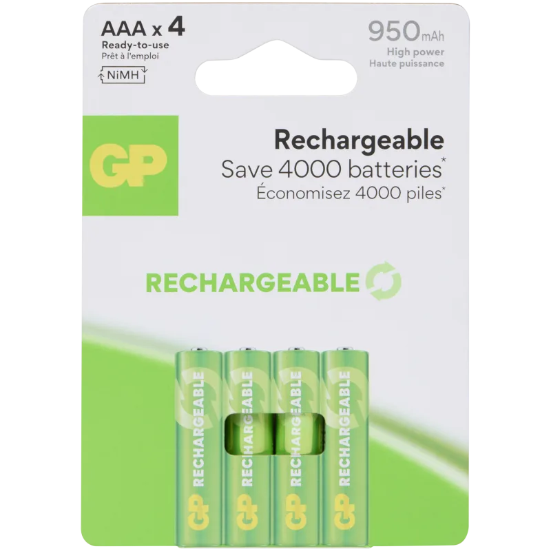 Piles rechargeables GP AAA