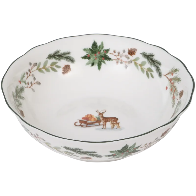 Plat en porcelaine Winter Forest