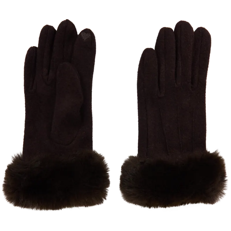 Gants en fausse fourrure pour femme