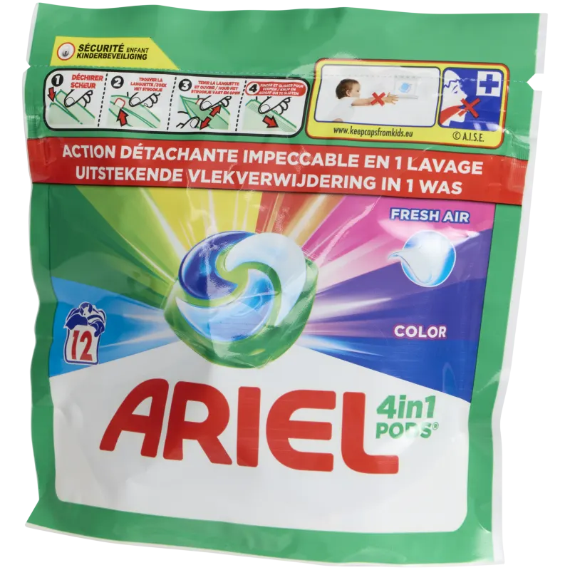 Capsules de lessive 4 en 1 Ariel Couleur