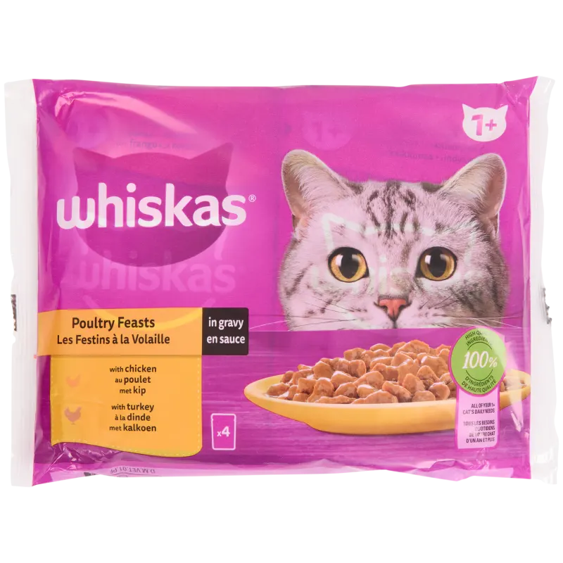 Nourriture humide pour chat Whiskas Volaille