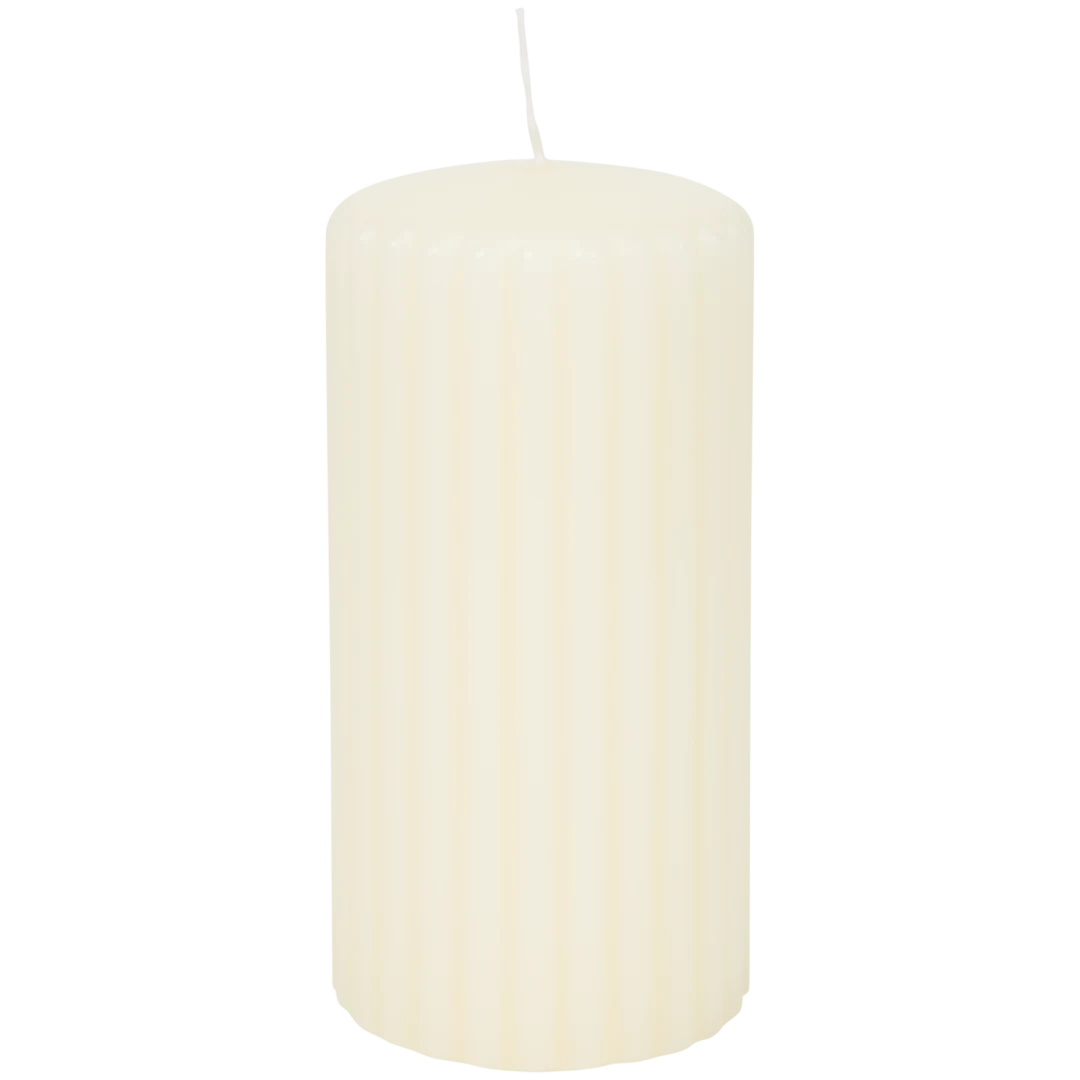 Stumpenkerze geriffelt 2