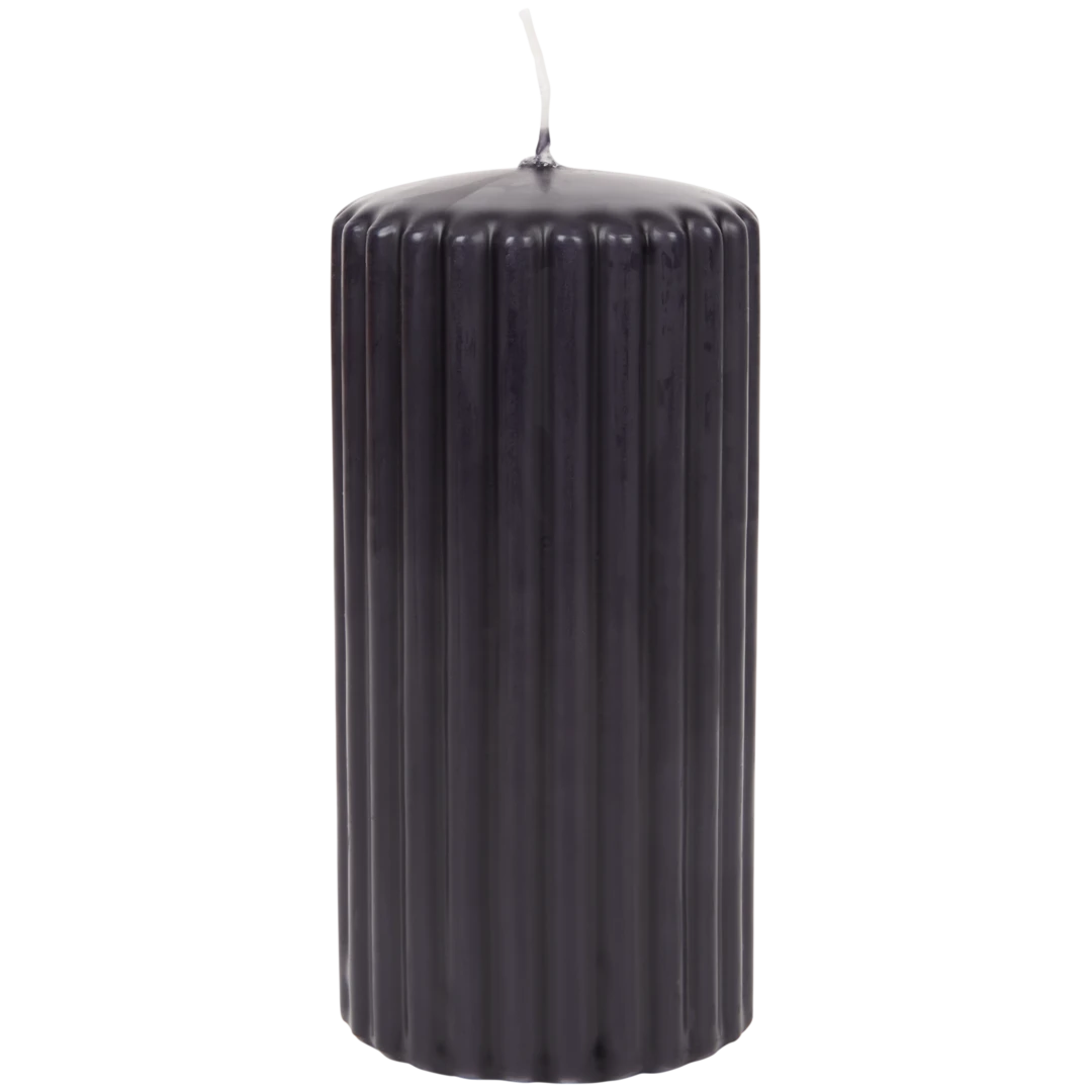 Stumpenkerze geriffelt 1