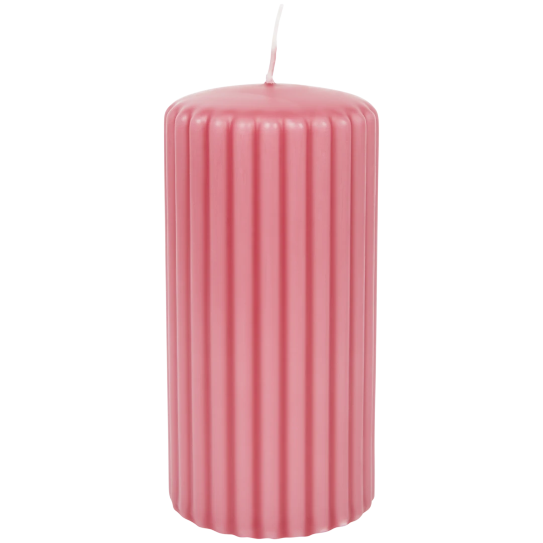 Stumpenkerze geriffelt 3