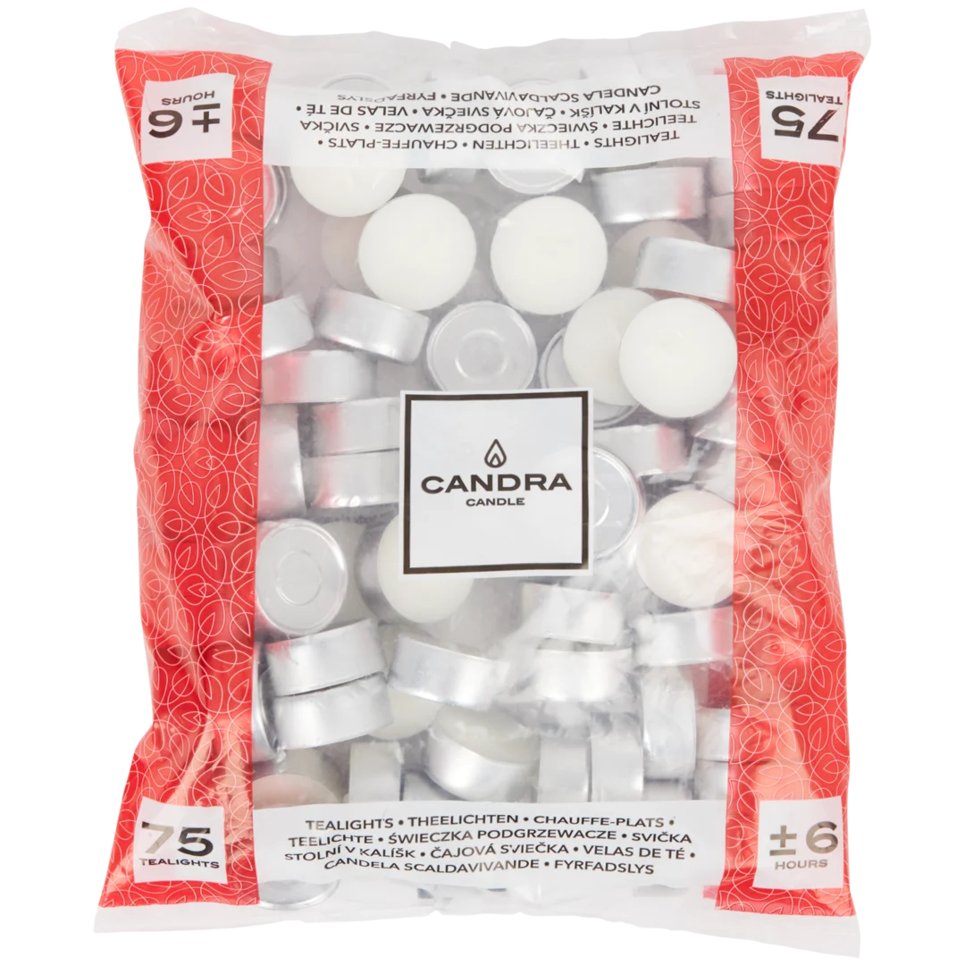 Bougies chauffe-plats Candra Blanc 1