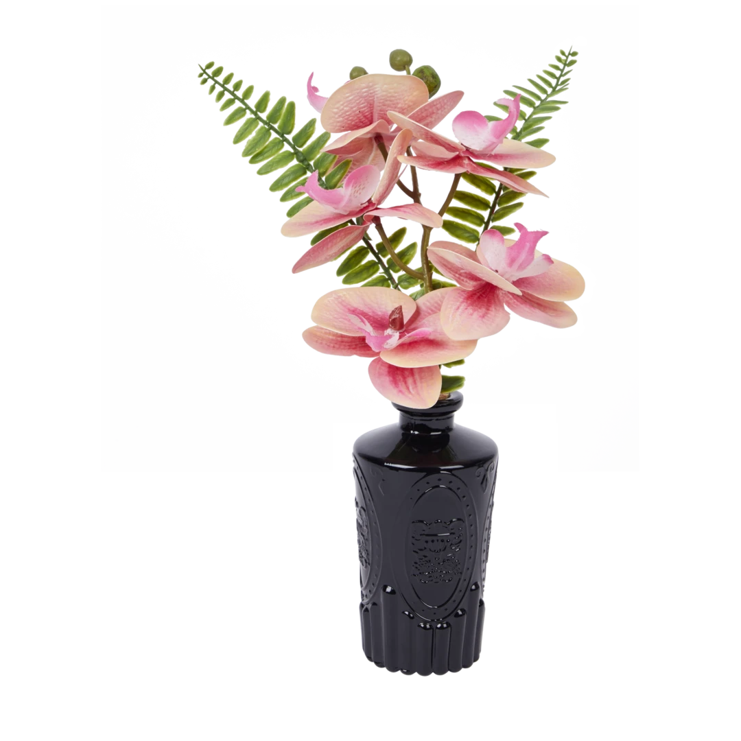 Künstliche Orchidee in Glasflasche 2