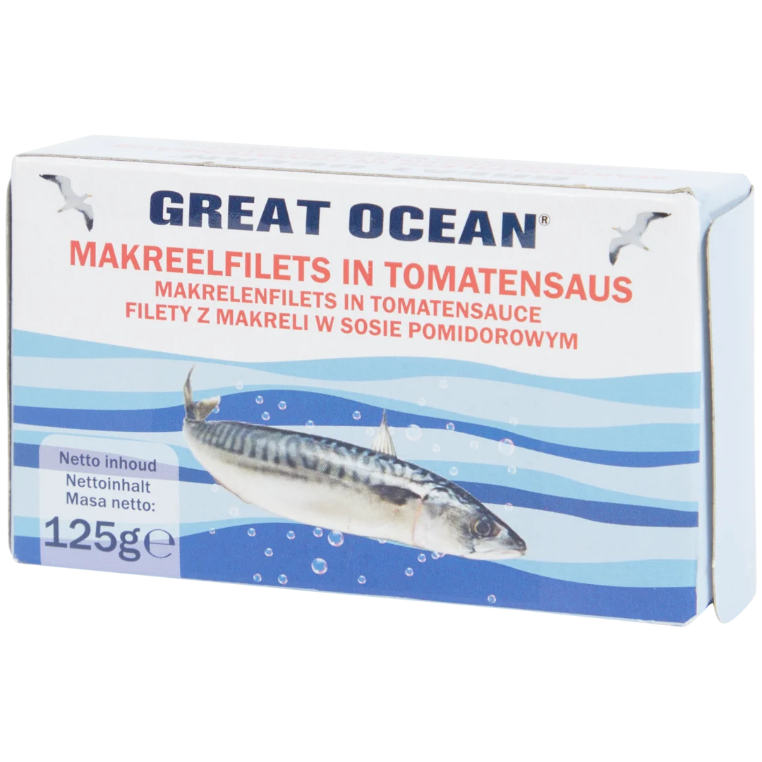 Filet z makreli w sosie pomidorowym Great Ocean 1