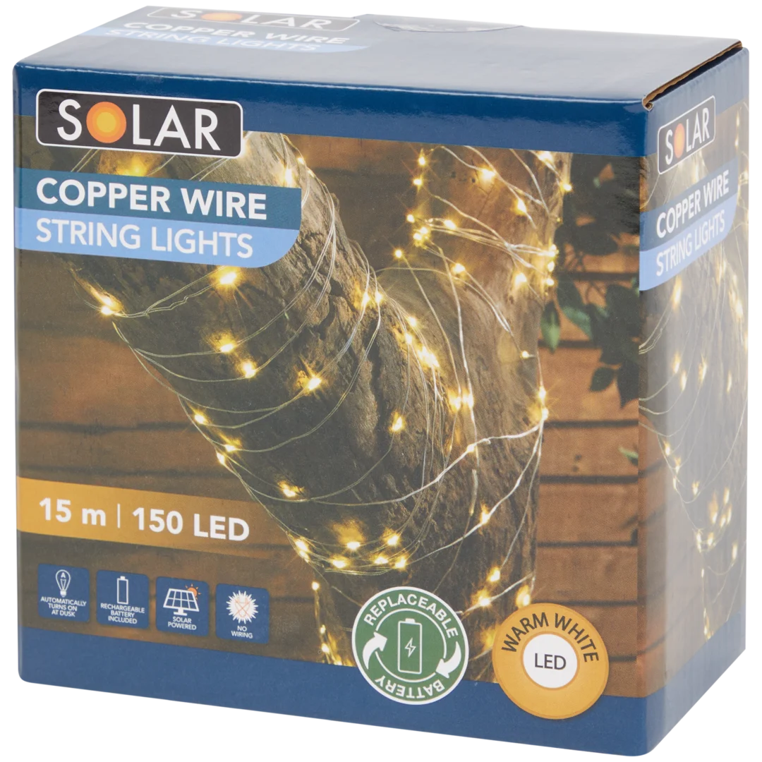 Iluminación con alambre de cobre Solar 1